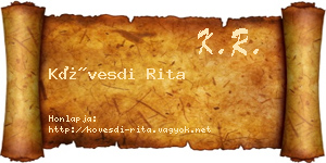Kövesdi Rita névjegykártya